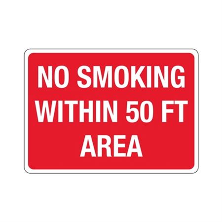 No Smoking Within 50 FT Area Sign